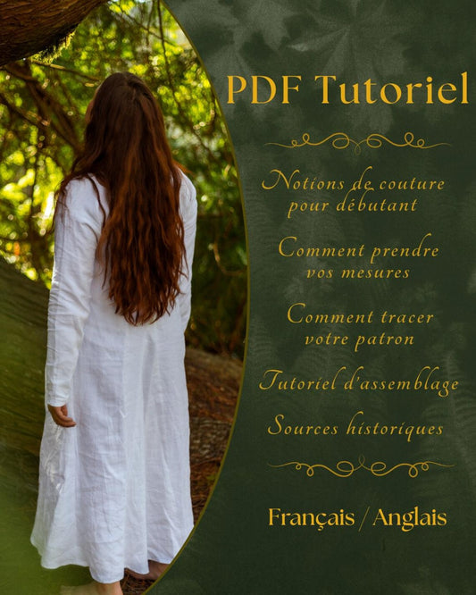 PDF Tutorial Drafting & Sewing Viking Serk Kirtle Women Underdress and Dress