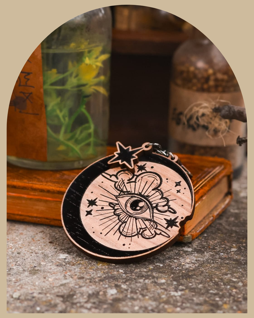 Mystical Wooden Keychains