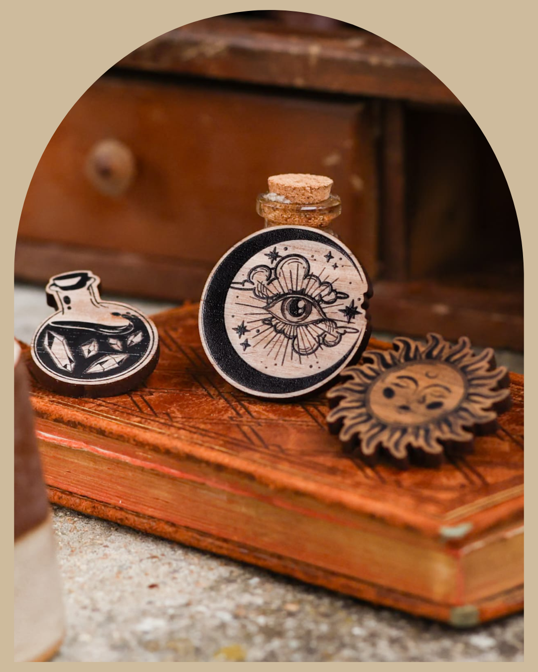 Mystical Wooden Pins