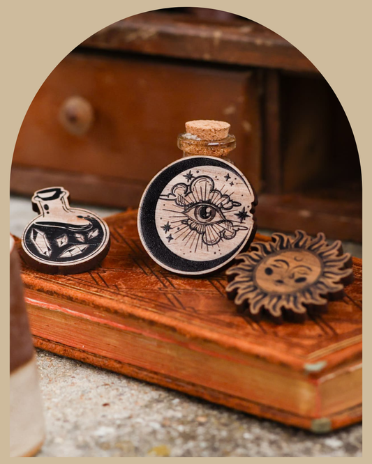 Mystical Wooden Pins