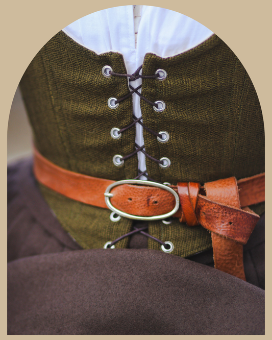 ELANOR Stays - Corset renaissance fair, 18th century, hobbitcore, historique, medievalcore, cottagecore