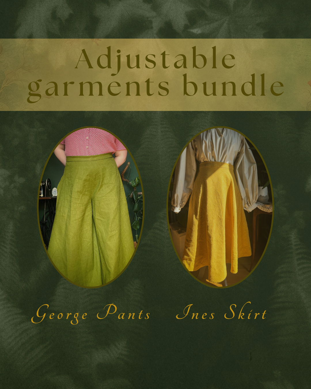 Bundle INES Skirt & GEORGES Pants TUTORIAL -  adjustable skirt and pants