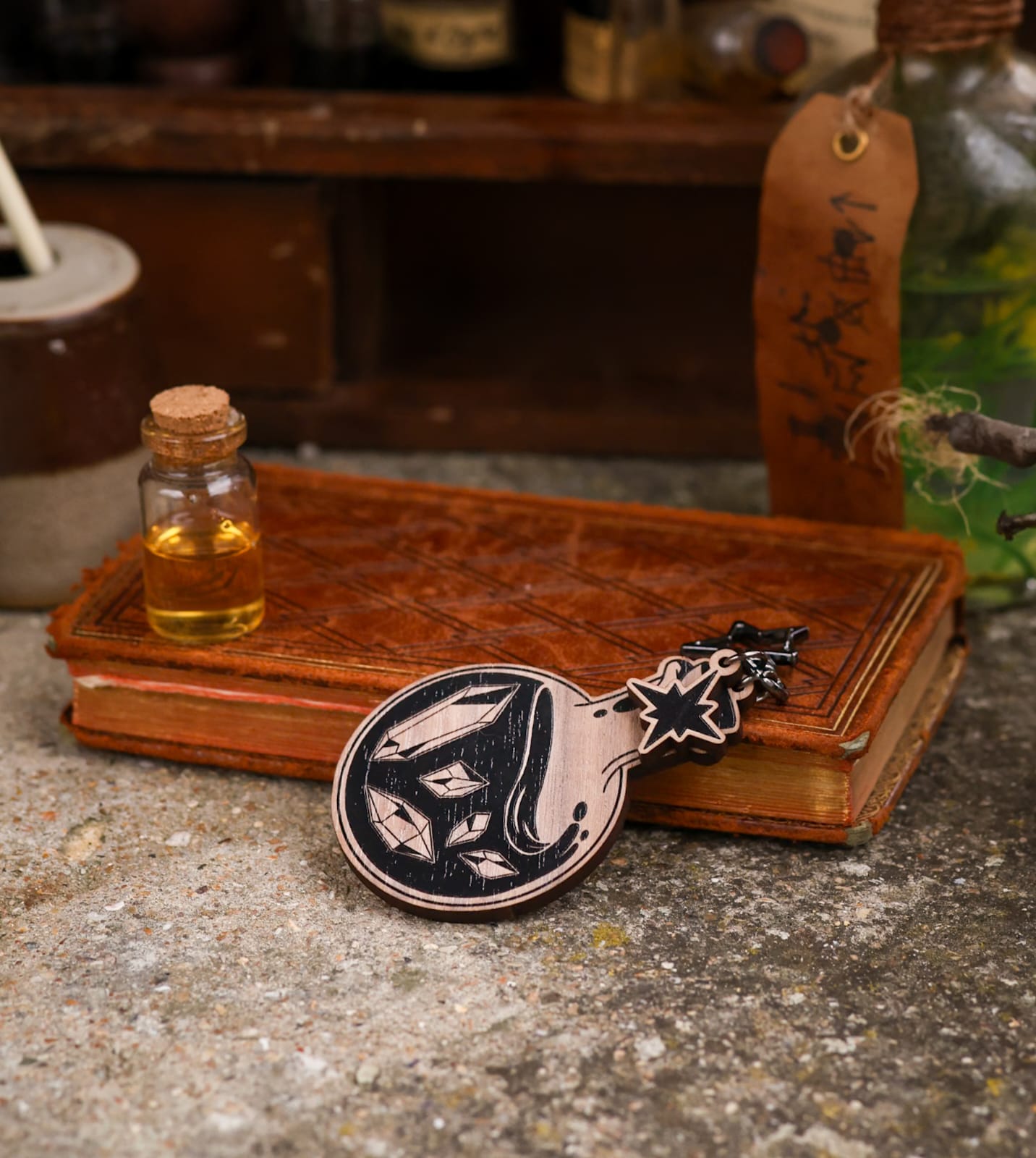 Mystical Wooden Keychains