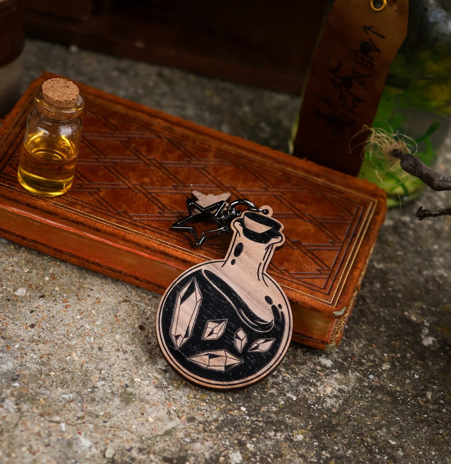 Mystical Wooden Keychains