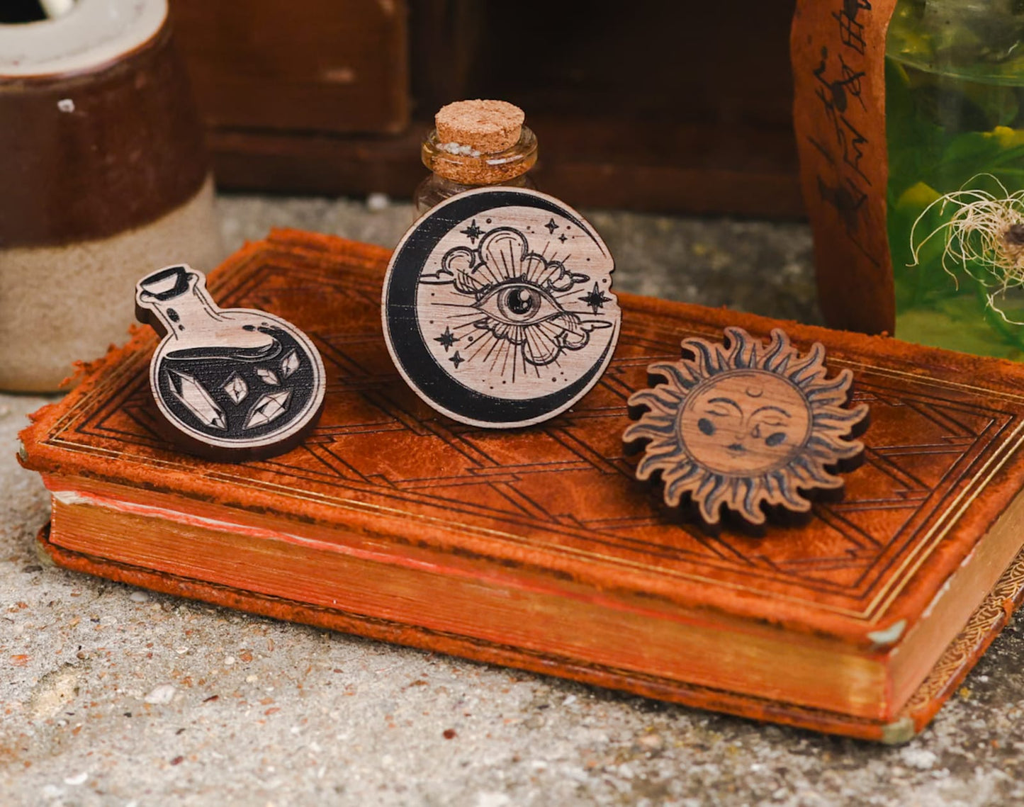 Mystical Wooden Pins